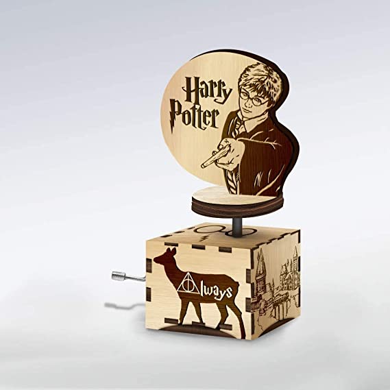 Wooden Hand Cranked Music Box - Harry Potter Large Sign