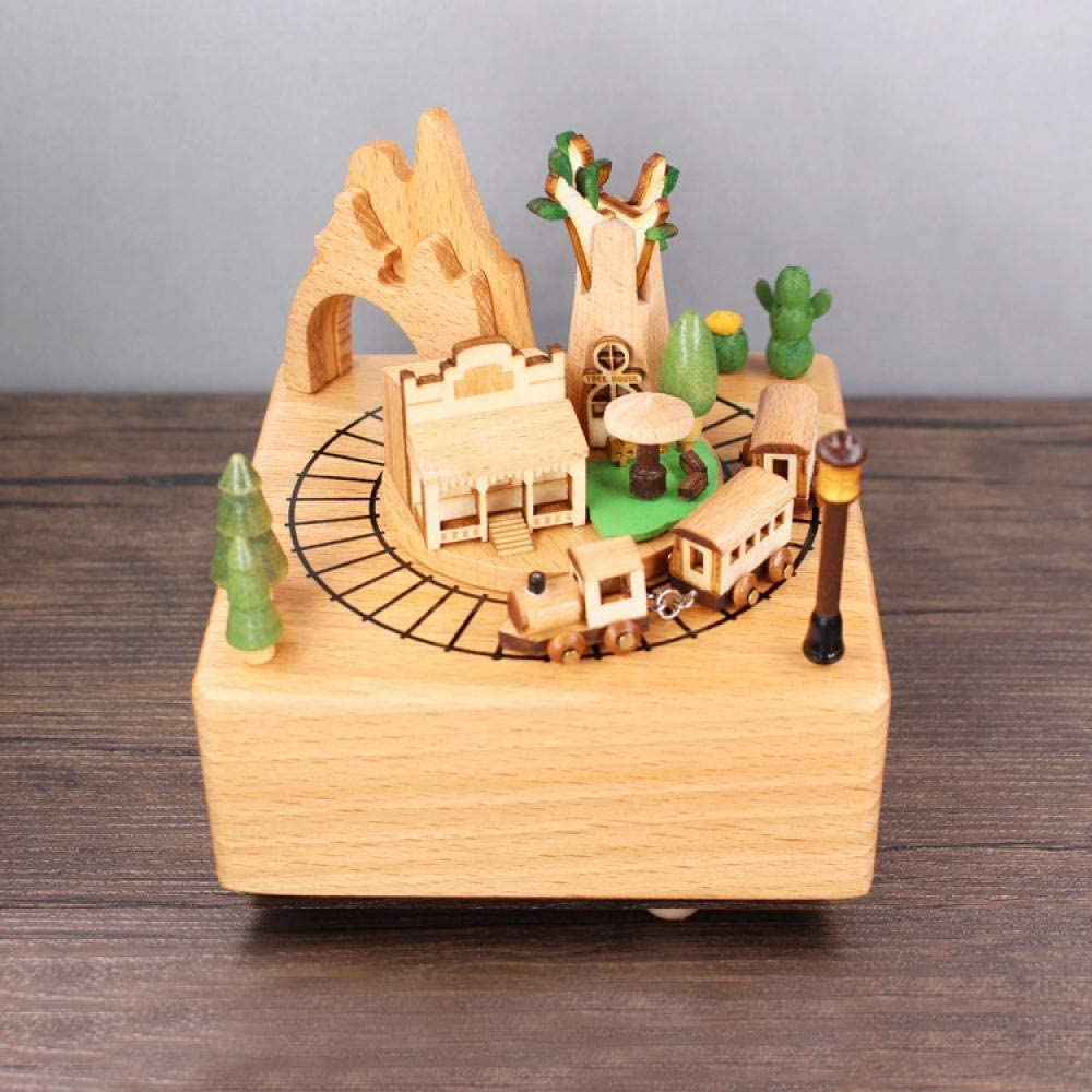 Wooden Clockwork Music Box - Mountain Escape