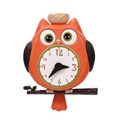 Owl Bath Waterfall Clock