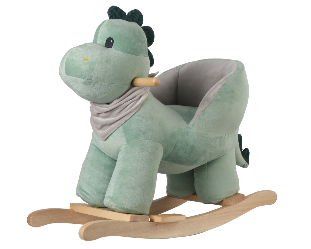 Rocking Horse High Back Plush Dino - Gus